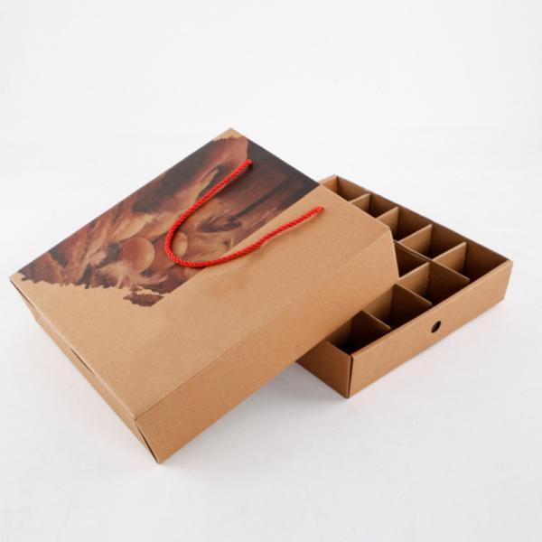 Custom Eco-friendly Quail 20 Eggs Box with Handle - Brown Corrugated Cardboard Egg Carton for Packaging
