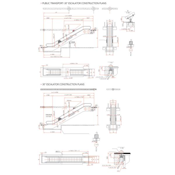 VVVF Control Commercial Escalator Tempered Glass Fujitec Elevators & Escalators