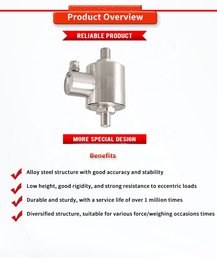 Sensitivity 2.0mV / V Robotic Arm Force Sensor For Tension And Compression Measurements