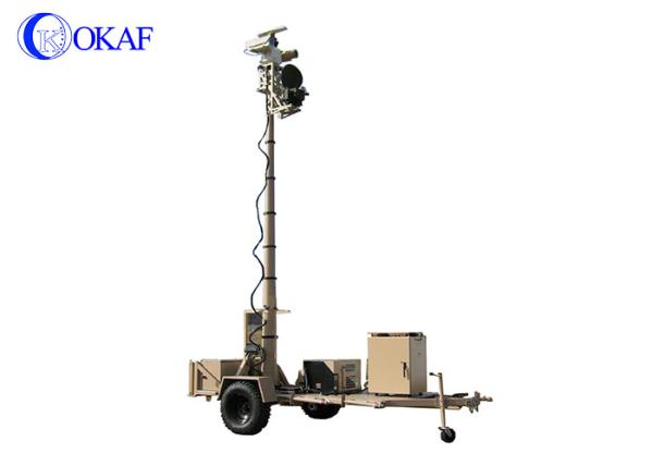 Quality Okaf Vehicle Mounted Mast Mobile Surveillance Trailers Electromagnetic Brake System for sale