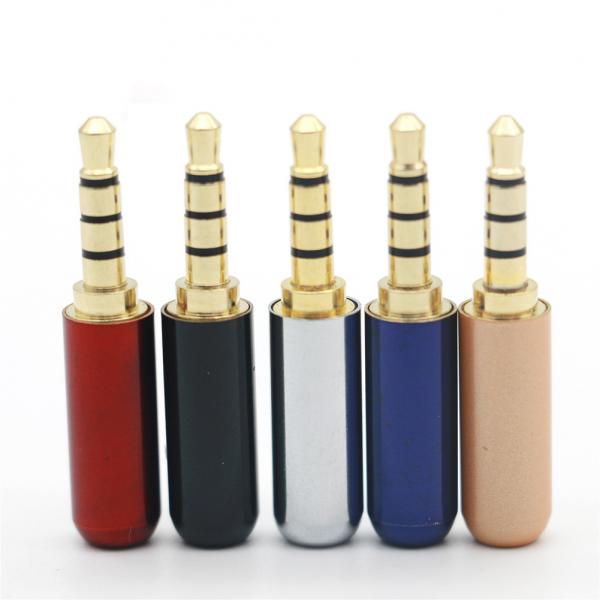 Quality 3.5Mm Plug 3/4 Pole 3.5Mm Headphone Audio Jack Adapter Gold Plated 3.5MM Stereo Plug for sale