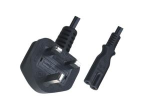 Standard Computer UK Power Cord 10A IEC-320-C7 To BS-1363 UK Plug 3 Pin