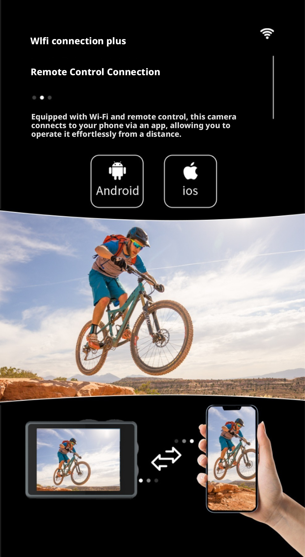 DLC M60TR 5K 50MP Action Camera with 2.4G Remote Control Dual Screen Waterproof Sports Cam for Daily Outdoor Activities