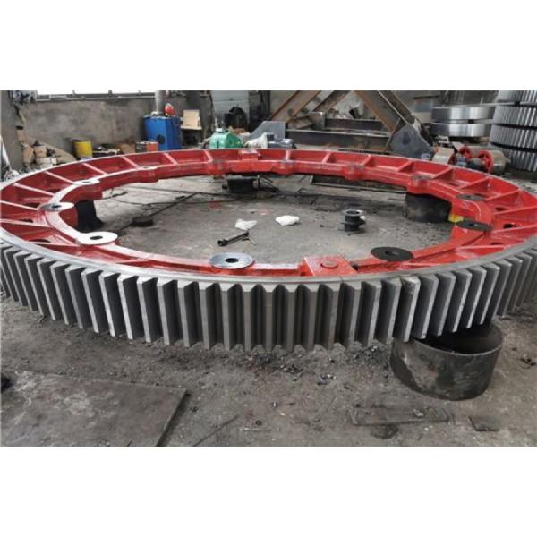 Heat Treatment Process Cast Steel Ball Mill Large Gear Customized For Mining