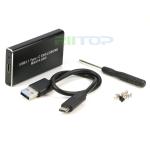 USB3.1 Type-C USB-C to mSATA SSD HDD Case Enclosure 50mm