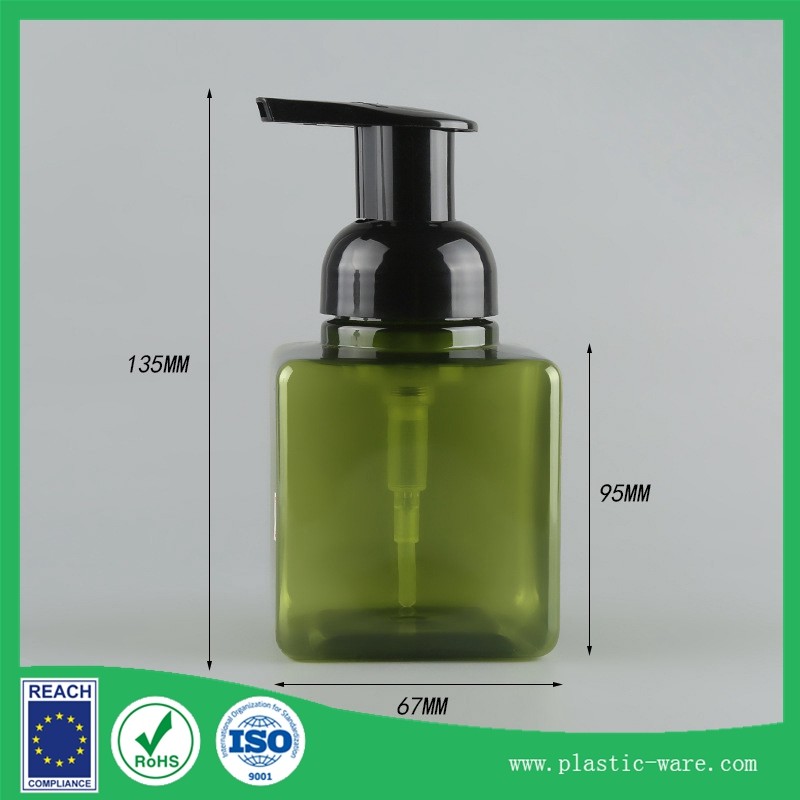 250 ml Bottle of hand sanitizer for cleansing milk in square shape DIY Foam bottles