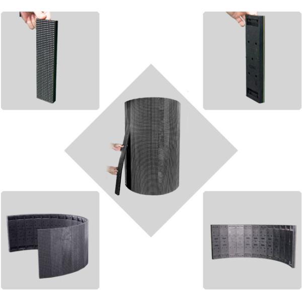 Lightweight Curved LED Screen Flexible Video Display 5.2mm Pixel Pitch 17mm Thickness