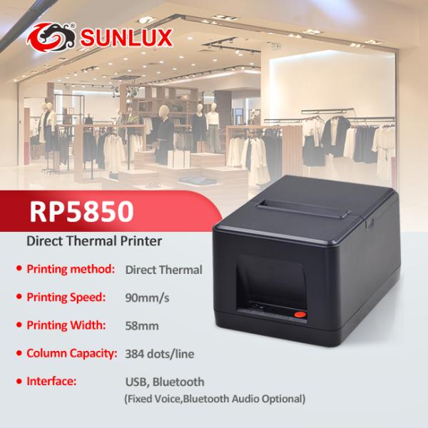DC9V 2A Sunlux 90mm/S Thermal Label Printer