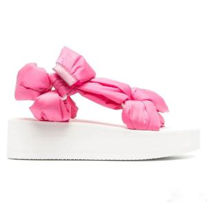 China size 35-40 22.5cm 26cm Thick Rubber Sole Sandals With Decorative Big Bow wholesale