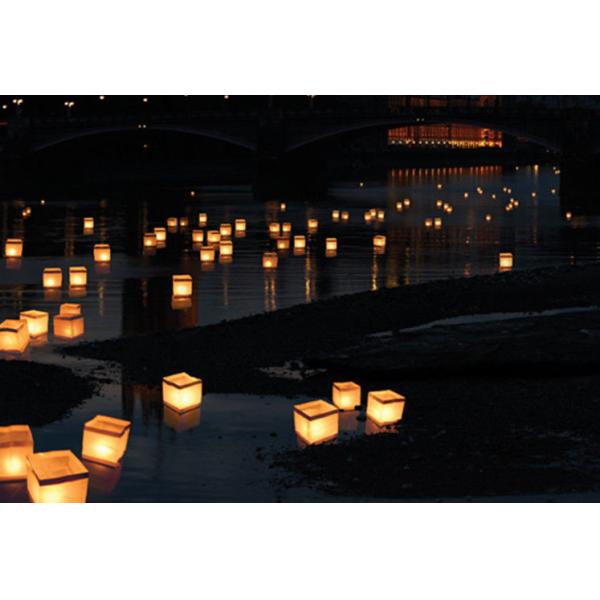 New color square water lanterns Tanabata River Lotus Lantern blessing wishing lamp quality sale
