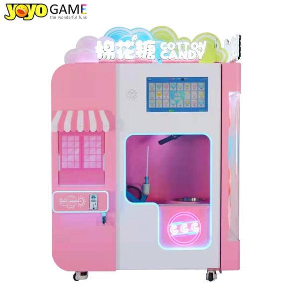 Full Automatically Small Flower Sugar Cotton Candy Vending Machine to Make Cotton Candy