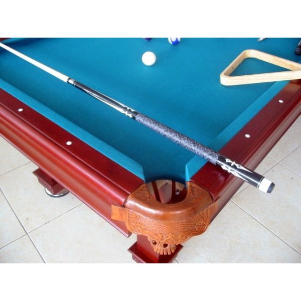 8 Feet Deluxe Pool Table Wool Blend Cloth Billiard Table Leather Pockets