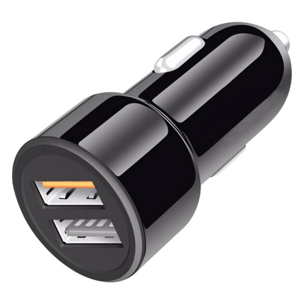 Dual USB car charger quick charge 3.0+5v 2.4a PC fireproof material