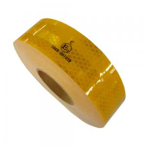China 50mm*45.72m Size Yellow Conspicuity Tape Reflective Sticker 3 - 5 Years Durable wholesale