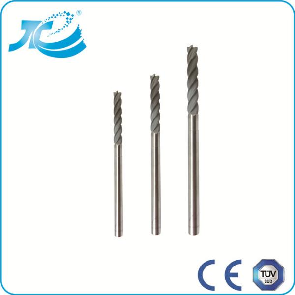 Customized Size TiCN TiN Coating Solid Carbide End Mill , Plastic Cutting End Mill