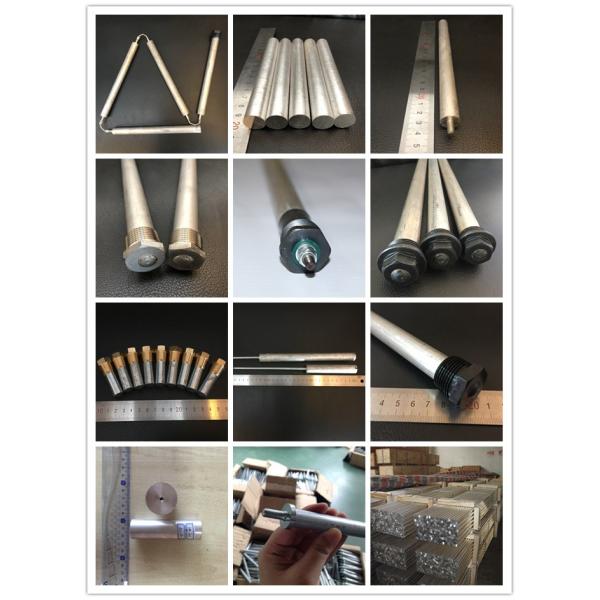 Boilers Energy Efficient Electric Anode Cast Magnesium Anode Bar With Screwed Steel Core