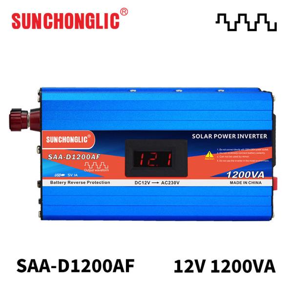 Quality Input 15VDC 1200 Watt Solar Inverter 1200va 12v 220v Quiet Operation for sale