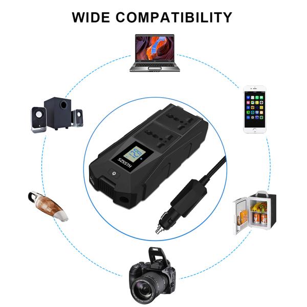 300W 12V Car Power Inverter DC to AC Conversion for Multiple Output Types and SDK Network