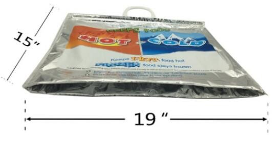 Custom Packing Aluminum Foil Zip-Lock Grocery Handle Thermal Insulation Cooler Bag For Outdoors,Promotional Insulated La