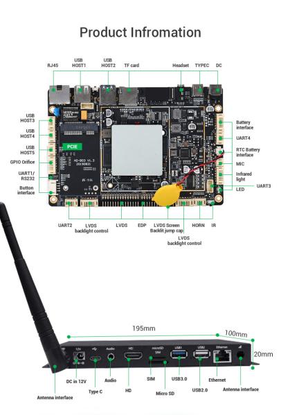 Quality LVDS Android Media Player Box External Antenna HD EDP 12V 1.8G GPU for sale