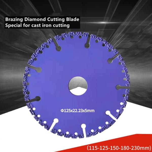 Brazing Diamond Cut Circular Saw Blade , Purple 400mm Diamond Saw Blade