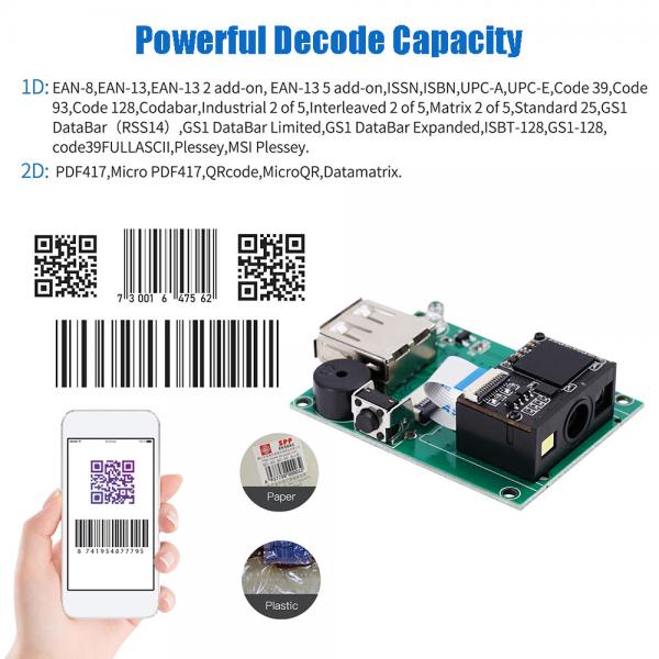 Embedded Barcode Scanner Module CMOS High Performance PDF417 2D Scan Engine