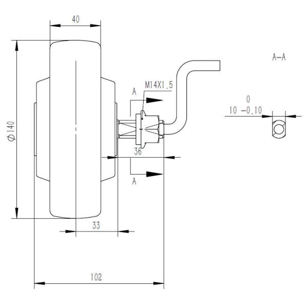 5.5 Inch High Torque BLDC Servo Hub Motor For AGV