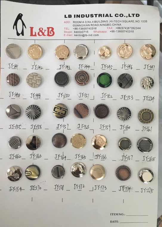 high quality shine zinc alloy button jeans button metal button for garment