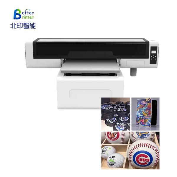 Quality Small 6090uv Printer Plastic Wine Bottle Sign Inkjet Printer Tea Box Embossed Varnish G5i Print Head Printing Machine for sale