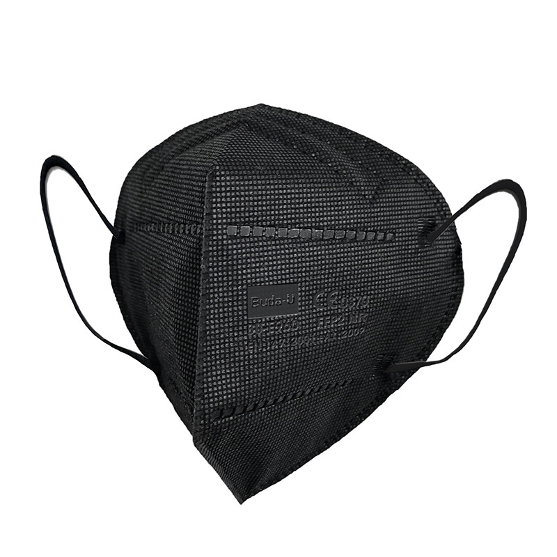 FFP2 Protective Face Mask With CE 0370 , FFP2 Dust Mask With Good Packing Box , Black Color , 50pcs / Box