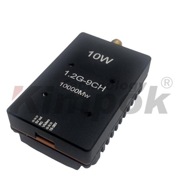 40km Long Range Wireless VTX 1.2Ghz 10W UAV Video Transmitter FPV VTX Video Link 9CH