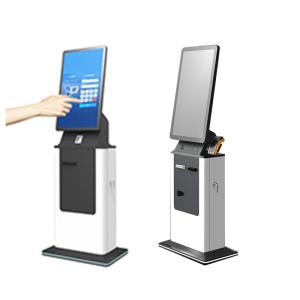 China Automatic Self Service Check In Kiosk , Hotel Payment Kiosk with Card Dispenser Passport Scanner on sale