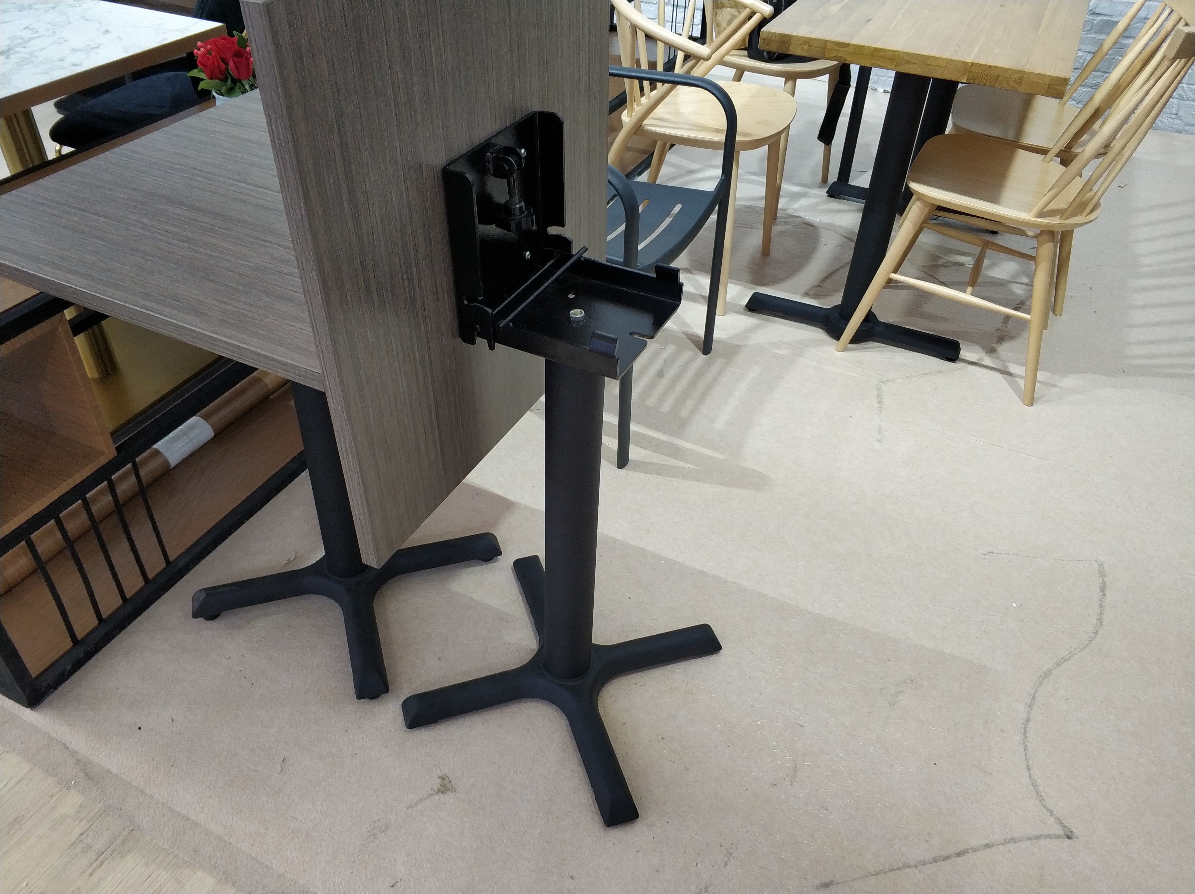 Space Saving Folding Metal Table Legs Cast Iron Coffee Table Base ISO9001
