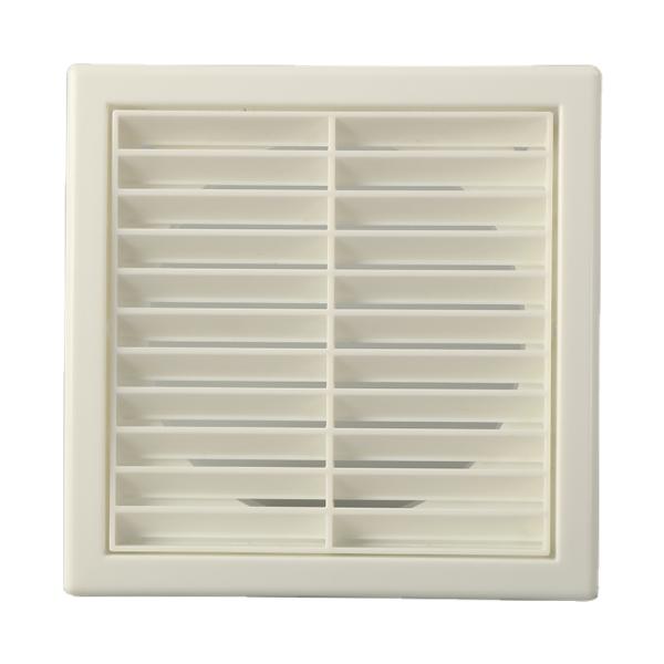 White 100/125/150mm Ventilation Plastic Eggcrate Grille for Wall Fan Installation