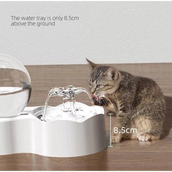 23mm Height Bubble Automatic Cat Water Fountain Feeder Seamless