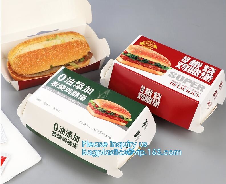 kraft paper sandwich box with window ,triangle sandwich box for packaging,Cardboard Box With Clear Window Burger Sandwic