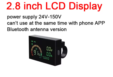 2.4" LCD Black Touch ANT BMS Display 4S-32S 24V-150V Plug & Play