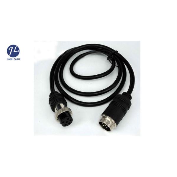 6 Pin Gx16 Aviation Cable For Automotive Rear View Camera System