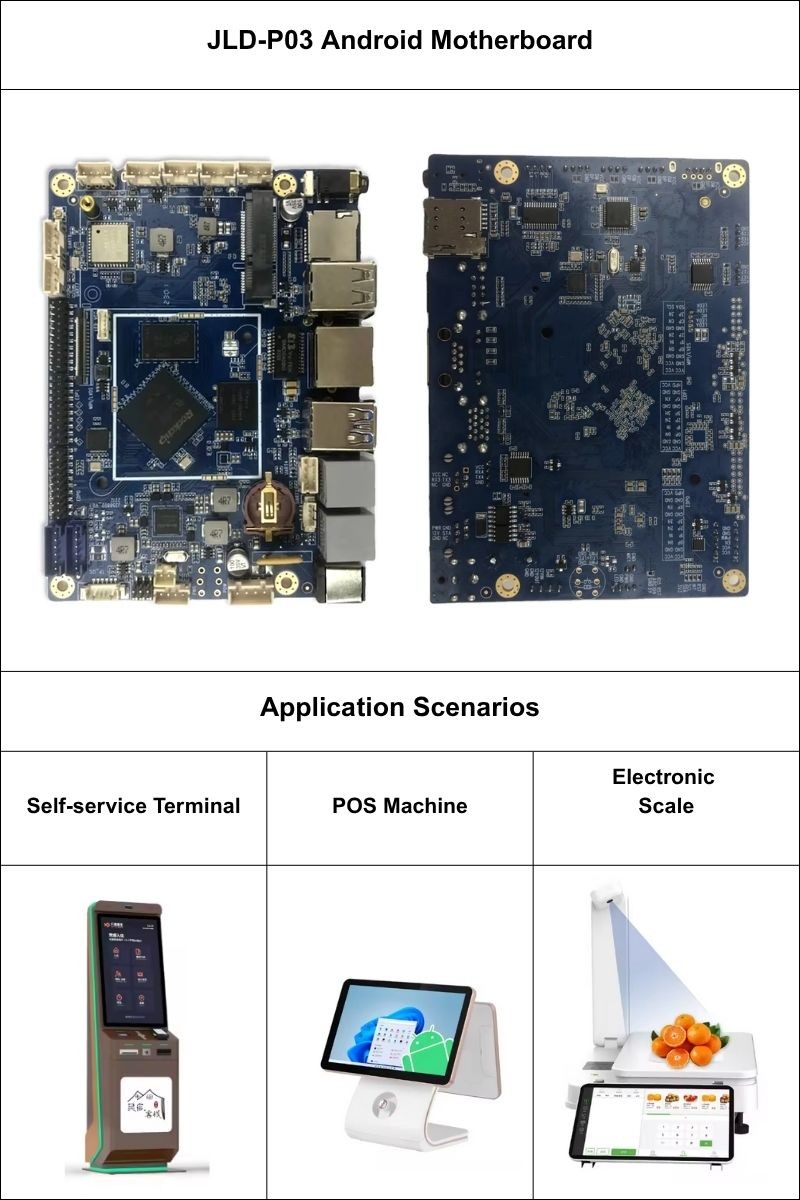 RK3568 quad-core 2.0GHZ Android Motherboard JLD-P03 Touch Screen Main Board