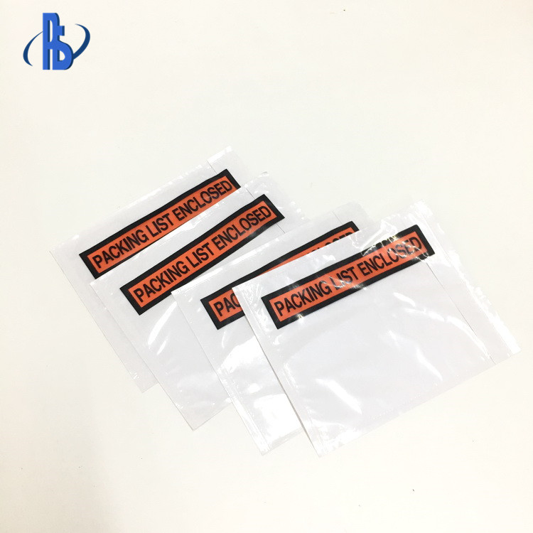 Customized Self Adhesive Mailing Bag Packing List Invoice Enclosed Envelope For Shipping