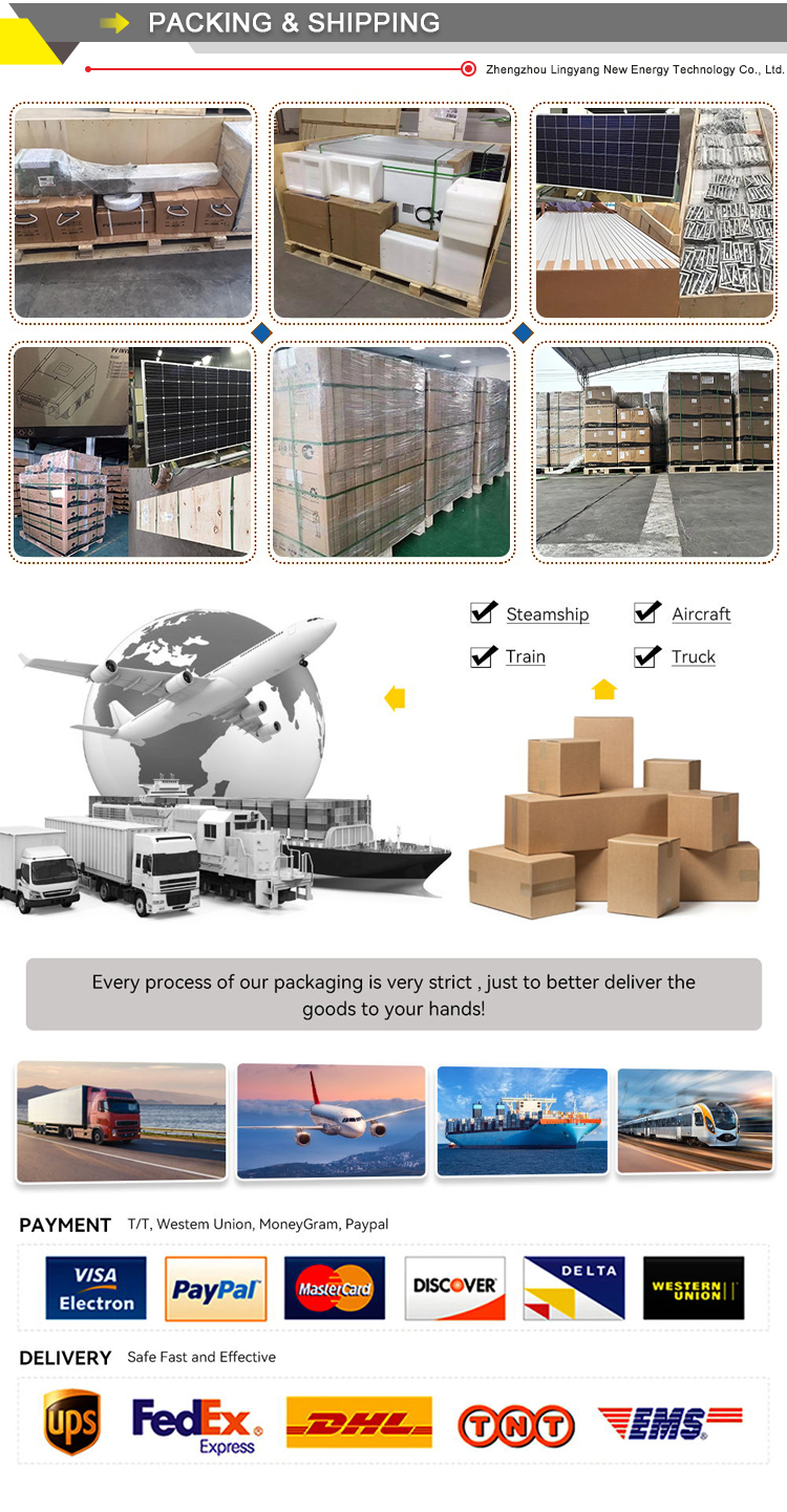 Warehouse N Type Solar Panel High Efficiency PV Module Getting Energy System