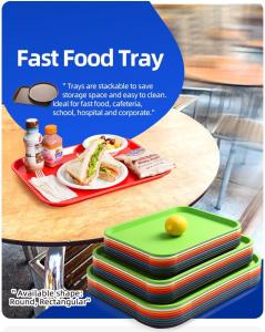 China Organizer Tray Restaurant Serving Trays Cafeteria Trays Grill Tray Fast Food Tray Rectangle Serving Tray on sale