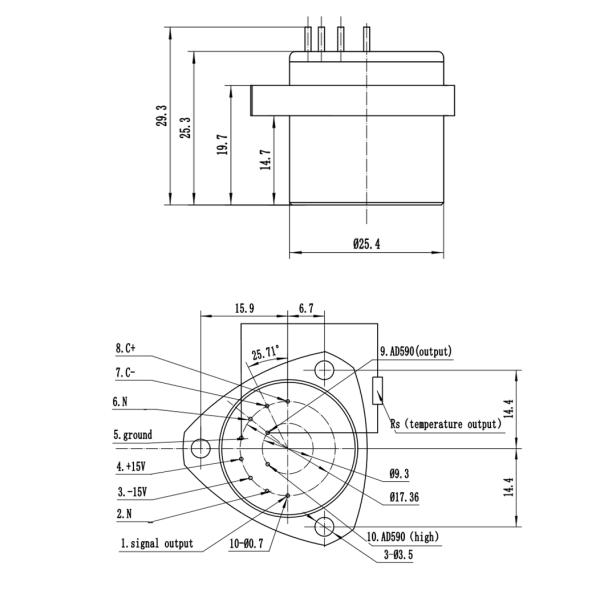Single Axis Quartz Accelerometer , Flight Control Flexure Vibration Meter