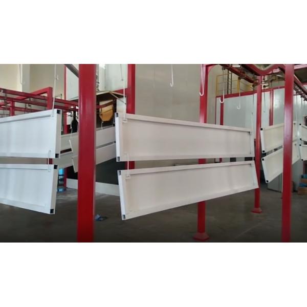 Horizontal Powder Coating Line Natural Gas Heating Powder Painting