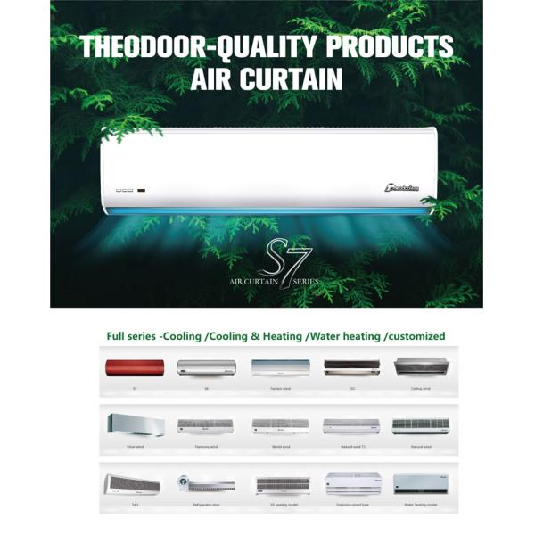 2025 Heavy Duty Industrial Theodoor Air Curtain For Storage Room / Factory Warehouse At 5-6m