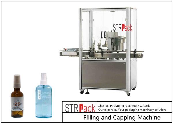 Automatic Monoblock Filling And Capping Machine , Spray Liquid Filling Capping
