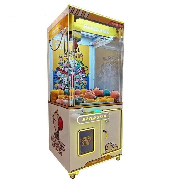 Quality 1 Player Metal Acrylic Plastic Coin Operated Vending Machine Claw Crane Game Doll Machine for sale