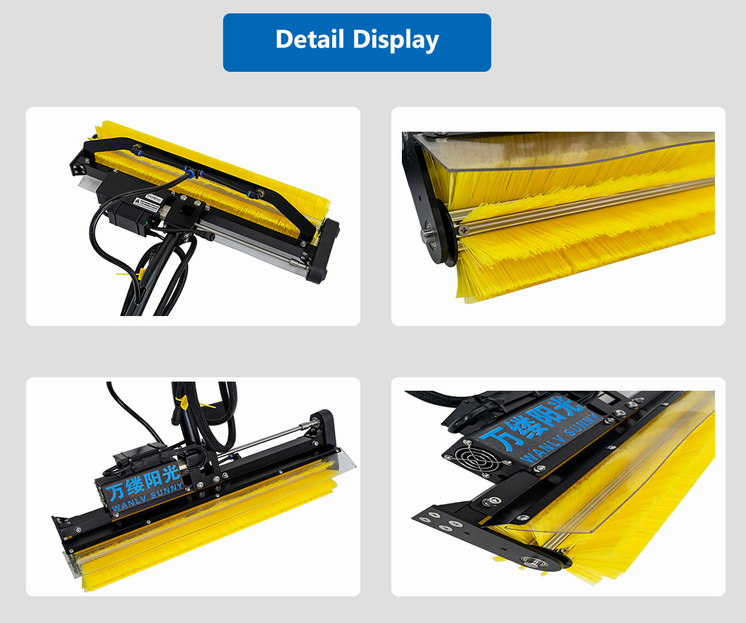 Factory Price Lithium Battery-Powered Rolling Brush for Solar Cleaner with Ease