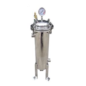 China SS304 316L Single Bag Water Pre Filter Housing With 10 20 40 Inch Length wholesale