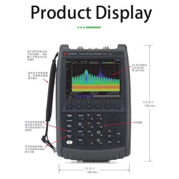 Keysight N9914C FieldFox C Handheld Microwave Analyzer with 6.5 GHz Frequency Range